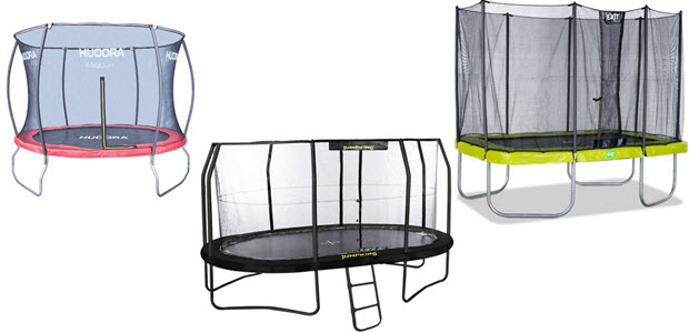 Garten Trampolin - Hudora rund Jumpking oval Exit eckig