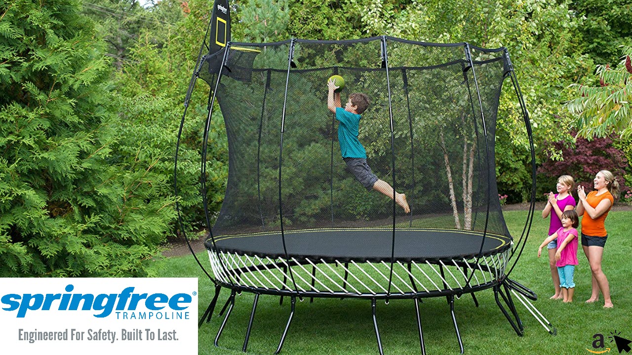 Springfree Trampolin R79 - Medium Round Ø 300 cm Reine Sprungfläche - entspricht Durchmesser 365 cm normaler Gartentrampoline