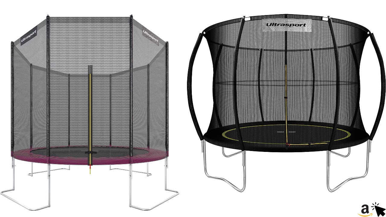 Ultrasport Gartentrampolin, Outdoor Trampolin, Kindertrampolin, 183-430cm, Sprungfedern oder innovatives Elastik Sprungssystem